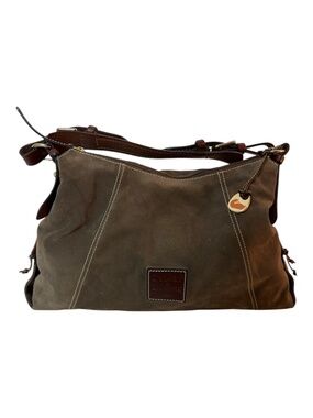 Dooney & Bourke Brown Leather Shoulder Bag Hobo Style